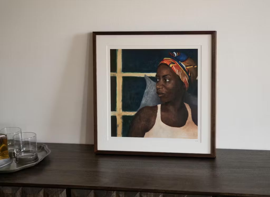 portrait of a girl with a coloured scarf